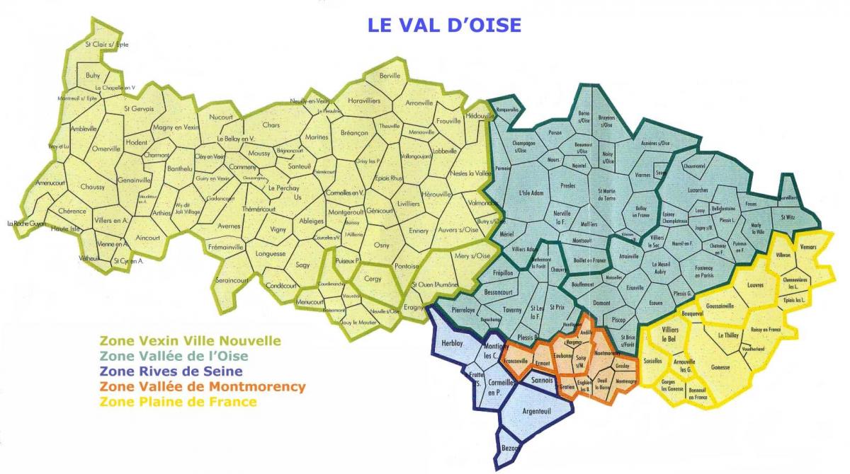 ನಕ್ಷೆ Val-d'Oise