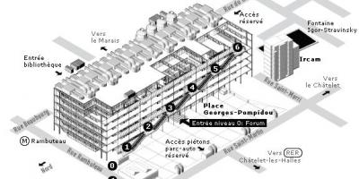 ನಕ್ಷೆ Pompidou ಕೇಂದ್ರ